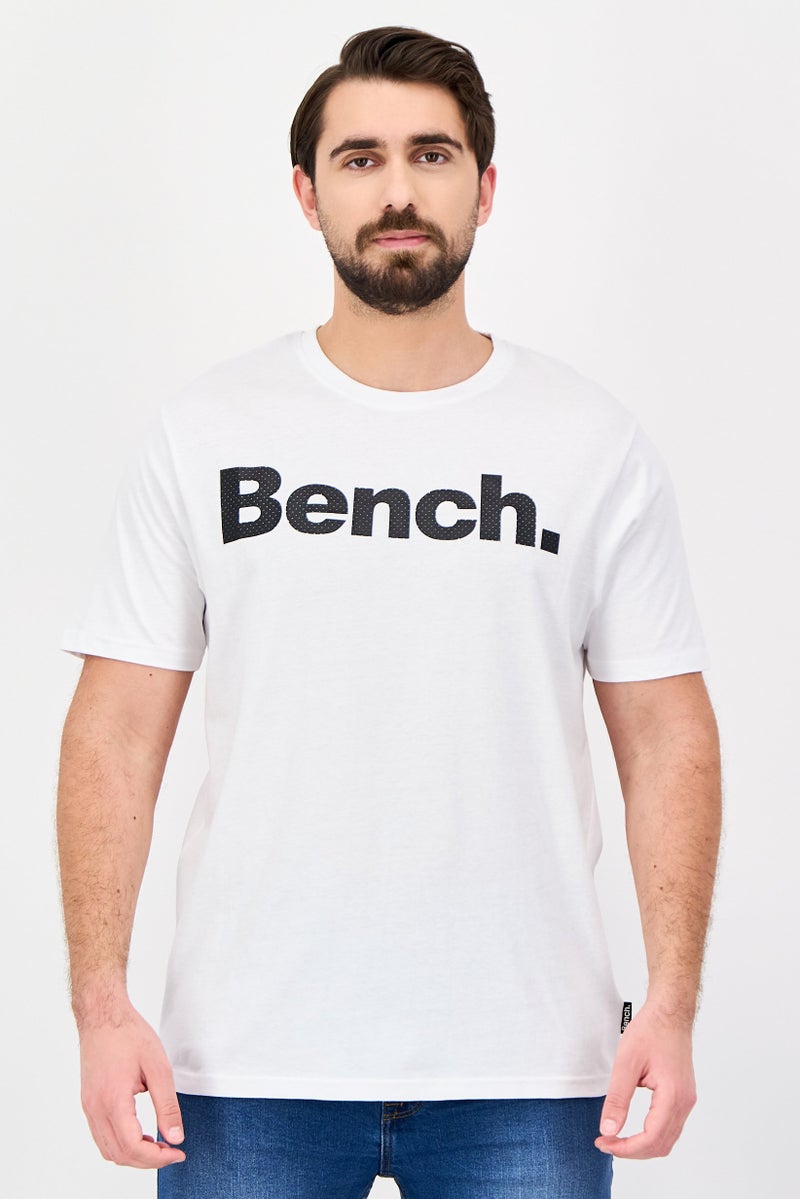 Bench Men Sportswear Fit Short Sleeve Outdoor T-Shirt, White - Image 1